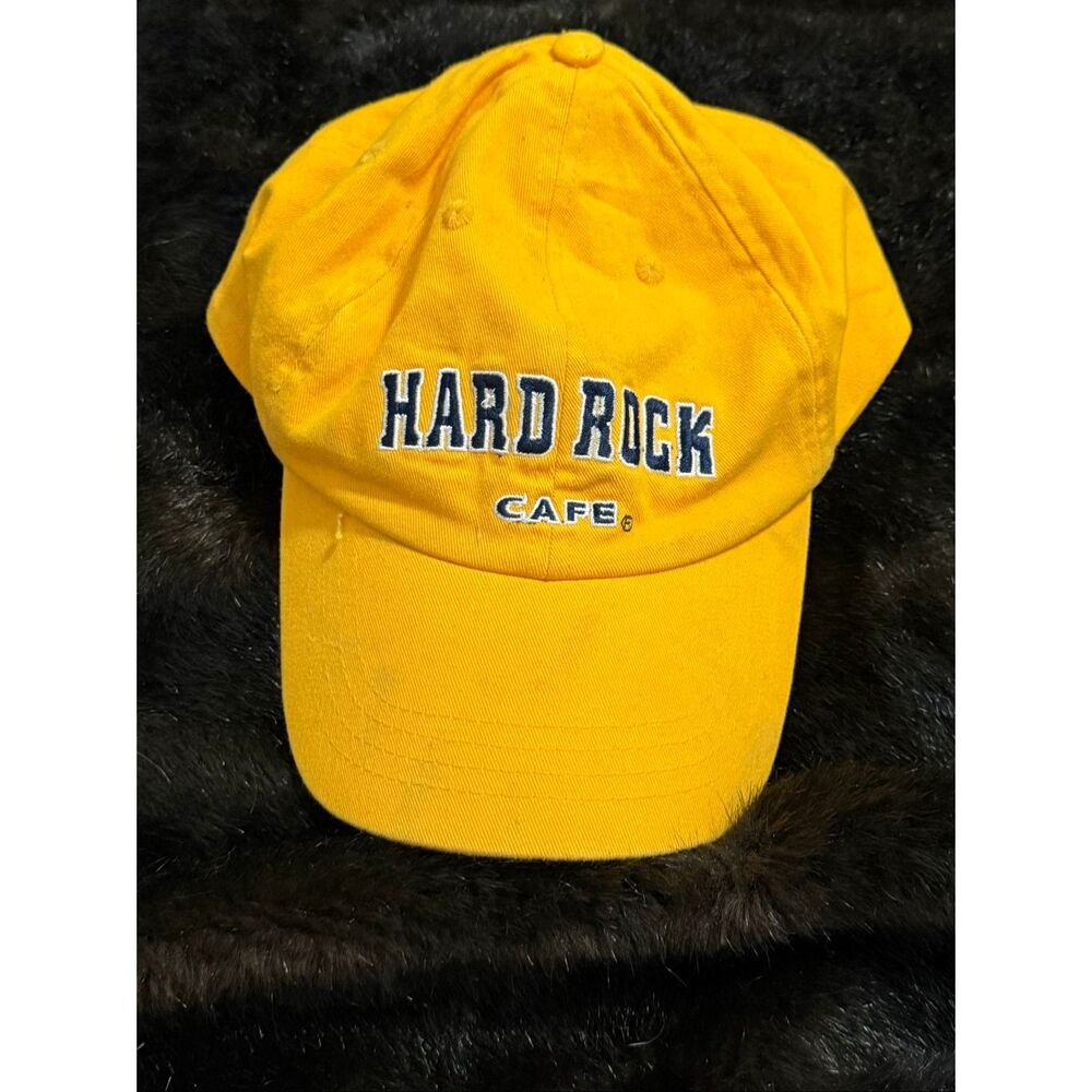 Hard Rock Cafe Cayman Islands Adjustable Yellow Baseball Cap Hat OSFM